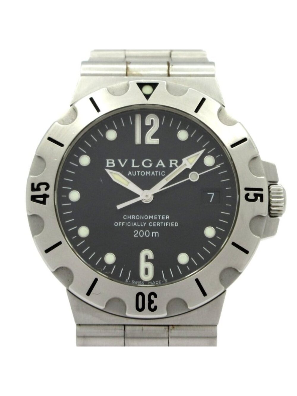 Bvlgari Watch Diagono Scuba Rotating Bezel Black